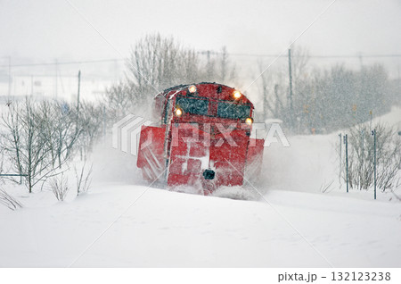 宗谷本線 北比布-蘭留 JR北海道 DE15-2515(旭川) 常時排雪列車 常排 ラッセル 宗谷本線 北比布-蘭留 JR北海道 DE15-2515(旭川) 常時排雪列車 常排 ラッセル 132123238