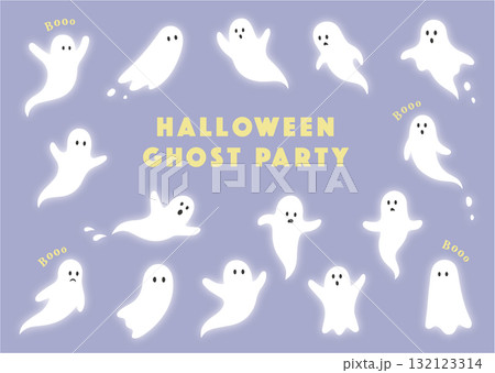 ハロウィンおばけシルエットセット 132123314