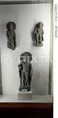 Stone sculpture of Gandhara civilisation reflecting Buddhist iconography and classical Greco Roman traditions Stone sculpture of Gandhara civilisation reflecting Buddhist iconography and classical Greco Roman traditions 132123965