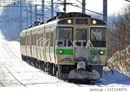 千歳線　島松ー北広島　JR北海道　721系　F-4204編成（札幌）　エアポート 132124070