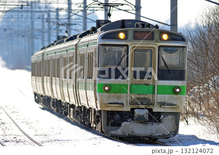 千歳線　島松ー北広島　JR北海道　721系　F-3203編成（札幌）　エアポート 132124072