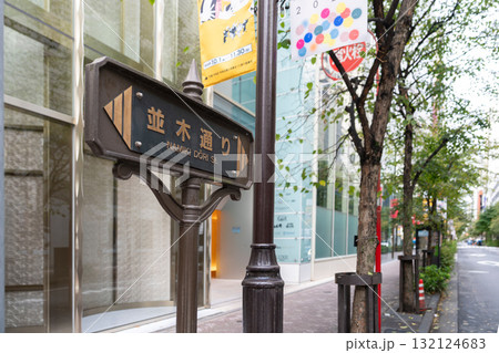 銀座の並木通り 132124683