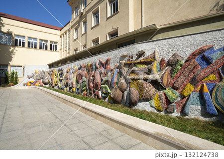 a bas relief at Nuru Pasa Park in Baku, Azerbaijan a bas relief at Nuru Pasa Park in Baku, Azerbaijan 132124738