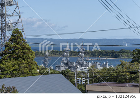 青森県むつ市大湊　水源地公園からの眺め 132124956