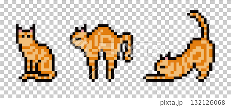 American Shorthair Cat Pixel Art American Shorthair Cat Pixel Art 132126068