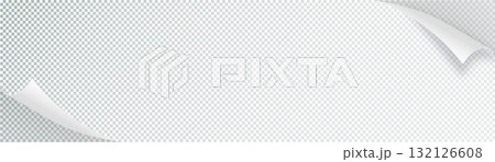 Curly Page Corner realistic illustration. Curled corners set. Paper page curl corner, flip turn fold sheet. Sticker. Vector Curly Page Corner realistic illustration. Curled corners set. Paper page curl corner, flip turn fold sheet. Sticker. Vector 132126608