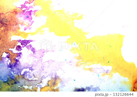 Explosion of Watercolour Vibrant Paint With Swirls and Splashes Abstract Background Explosion of Watercolour Vibrant Paint With Swirls and Splashes Abstract Background 132126644
