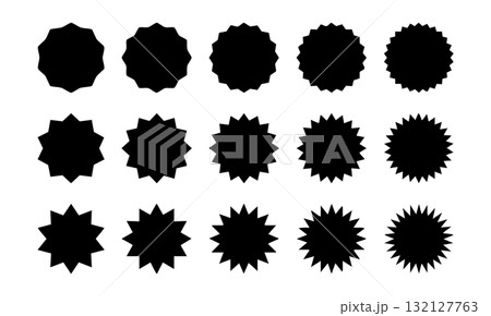 ギザギザ・ジグザグのイラスト素材セット 132127763