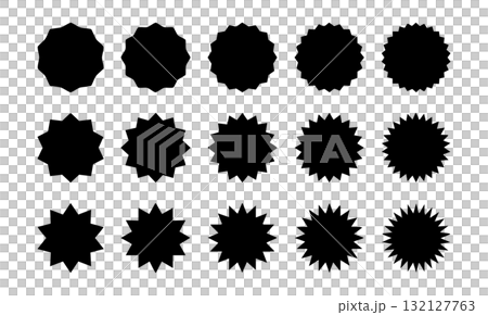 ギザギザ・ジグザグのイラスト素材セット 132127763