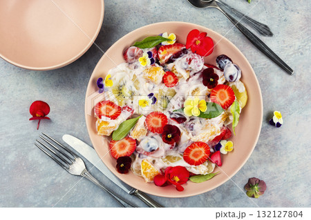 Summer fruit salad. 132127804