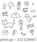 Doodle child drawing. Naive style for illustration and element 132128461