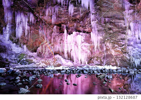 【埼玉県】三十槌氷柱のイルミネーション 【埼玉県】三十槌氷柱のイルミネーション 132128687