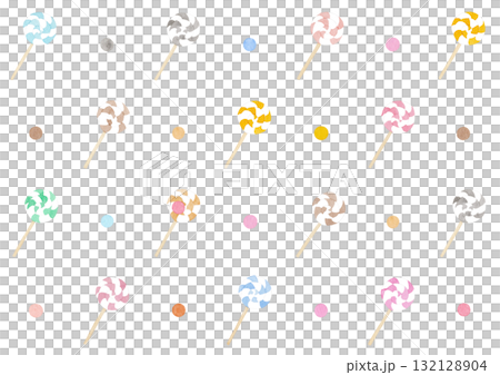 [水彩畫]糖果背景插圖 132128904