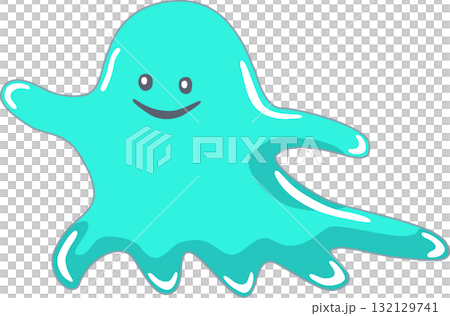 走っているスライムのキャラクターイラスト 走っているスライムのキャラクターイラスト 132129741