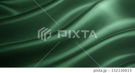 Dark green satin fabric. 132130013