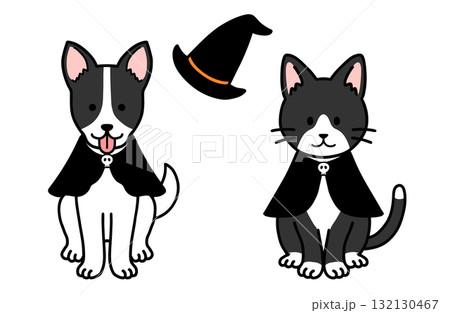 犬と猫のハロウィンコスチューム 132130467