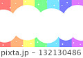 カラフルでポップなキュートなストライプ背景 132130486