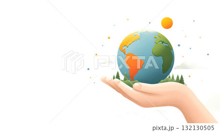Earth tolerance day and earth day concept. hand holding earth Earth tolerance day and earth day concept. hand holding earth 132130505