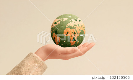 Earth tolerance day and earth day concept. hand holding earth Earth tolerance day and earth day concept. hand holding earth 132130506