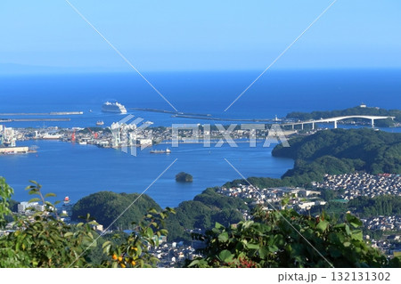 鷲尾山山頂からの景観　出航　（高知県　高知市） 132131302