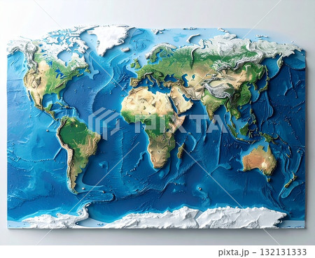 立体的な世界地図 立体的な世界地図 132131333