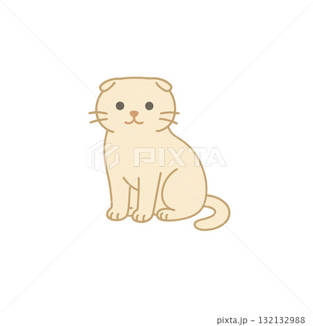 スコティッシュフォールドのカラーアイコン、素材、背景なし、資料作り、動物 スコティッシュフォールドのカラーアイコン、素材、背景なし、資料作り、動物 132132988