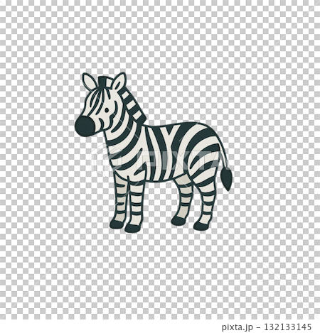 斑馬彩色圖標，材料，無背景，文件創建，動物 132133145