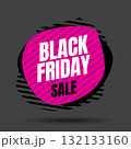 Black Friday sale banner template design. Vector illustration. 132133160