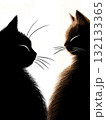 二匹の猫 132133365