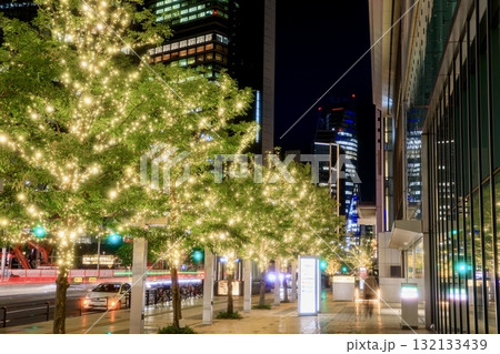 名古屋市、KITTE名古屋前の冬季イルミネーション 名古屋市、KITTE名古屋前の冬季イルミネーション 132133439