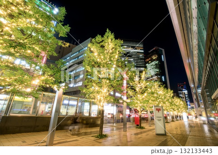 名古屋市、KITTE名古屋前の冬季イルミネーション 名古屋市、KITTE名古屋前の冬季イルミネーション 132133443