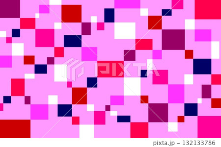 幾何学模様 四角形 フューシャピンク 赤色 紫色 幾何学模様 四角形 フューシャピンク 赤色 紫色 132133786