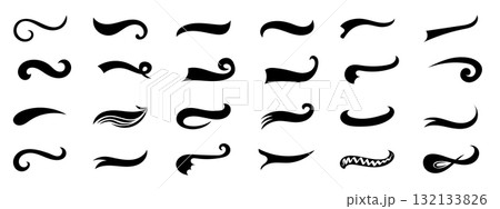 Baseball swoosh tails collection for logos, typography and sports design 132133826