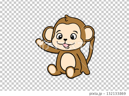 可愛いおさるさんのイラスト 可愛いおさるさんのイラスト 132133869
