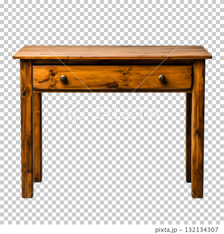 Rustic Wooden Table with One Drawer for Home and Office Decor, Simple Design, Versatile Use 132134307