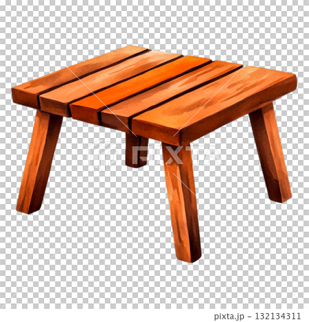 Rustic Wooden Stool with Simple Design Ideal for Various Interior and Outdoor Settings 132134311