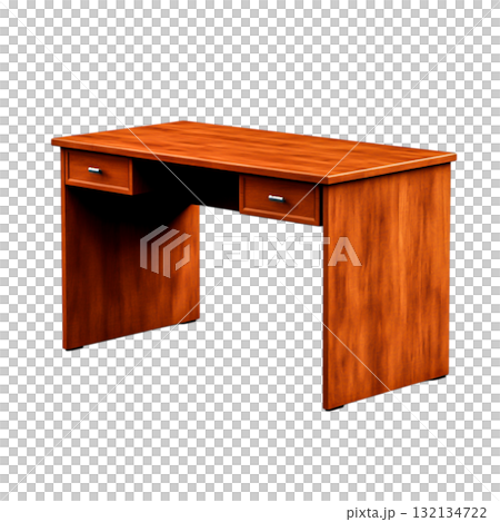 Wooden desk with two drawers suitable for home office or workspace environments Wooden desk with two drawers suitable for home office or workspace environments 132134722