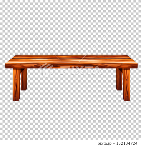 Wooden Table with Rustic Design Ideal for Home or Outdoor Settings 132134724