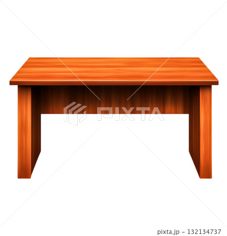 Classic wooden table with a smooth surface ideal for home or office use and decor Classic wooden table with a smooth surface ideal for home or office use and decor 132134737