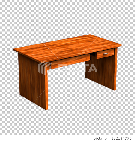 Classic Wooden Desk with Simple Design and One Drawer for Modern Workspace Setup 132134770