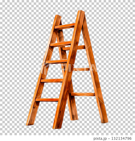 Wooden Step Ladder for Home Improvement, Interior Design, and Construction Projects Wooden Step Ladder for Home Improvement, Interior Design, and Construction Projects 132134796
