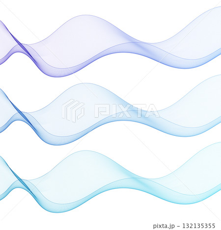 Three abstract horizontal waves from purple to blue color. Eps 10 Three abstract horizontal waves from purple to blue color. Eps 10 132135355