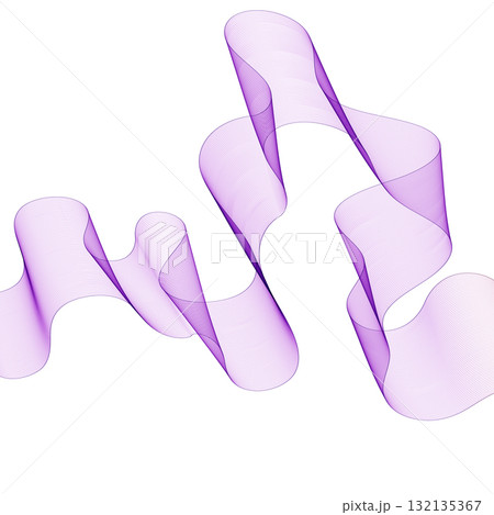 Vertical Purple Ribbon of Abstract Waves...のイラスト素材 [132135367] - PIXTA