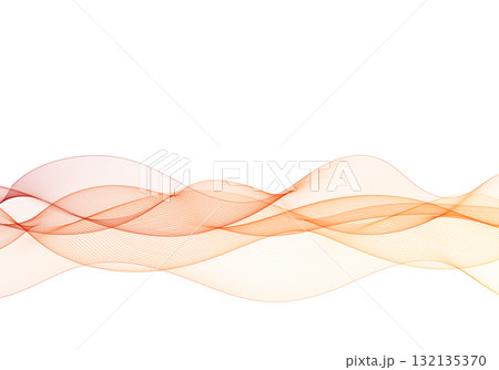 Abstract orange wave with transparent lines. Eps 10 132135370