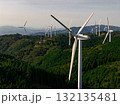 青山高原の風車（ドローンによる空撮） 132135481