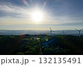 青山高原の風車（ドローンによる空撮） 132135491