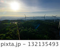 青山高原の風車（ドローンによる空撮） 132135493