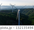 青山高原の風車（ドローンによる空撮） 132135494