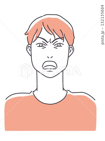 怒る男性 怒る男性 132135684