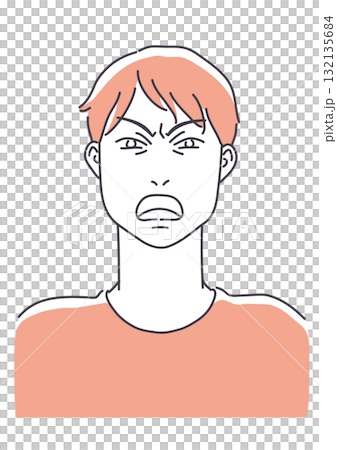 怒る男性 怒る男性 132135684